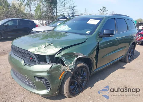 2021 Dodge Durango Gt Plus Awd z USA, uszkodzony, nr VIN 1C4RDJDGXMC724128